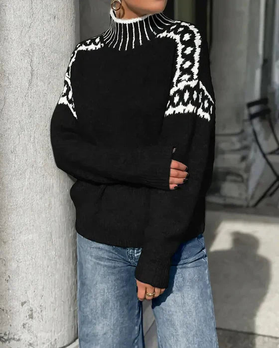 Pull en Maille à Col Montant