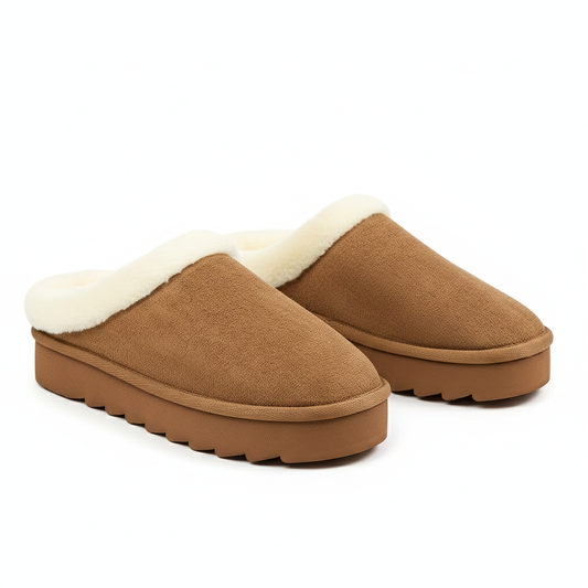 Chaussons Mules de Luxe à Doublure Peluche