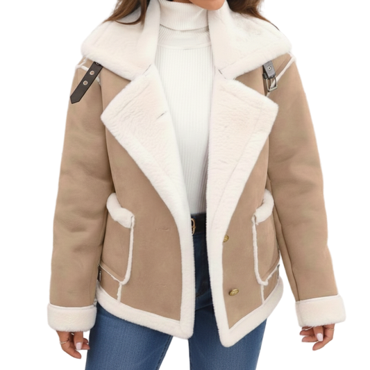 Veste aviateur en mouton retourné